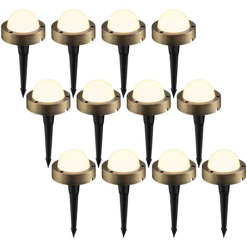 Éclairage paysager à DEL Luna, lumières de chemin à basse tension 12-24V AC / DC, 4,5 W, 360LM, 2-en-1, 2700K blanc doux