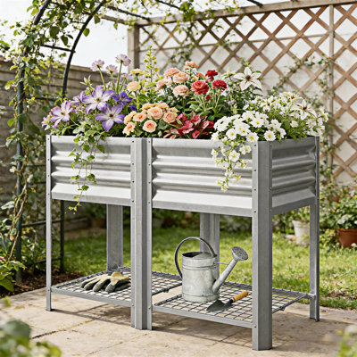 Outdoor Elevated Planter Box Raised Garden Bed