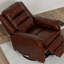 Fauteuil inclinable et pivotant avec repose-pieds manuel cognac brésilien-1381611169