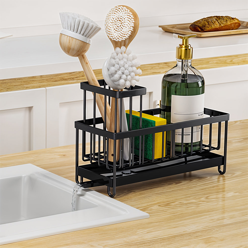 Kitchen Sink Caddy Organiser with Brush Holder
