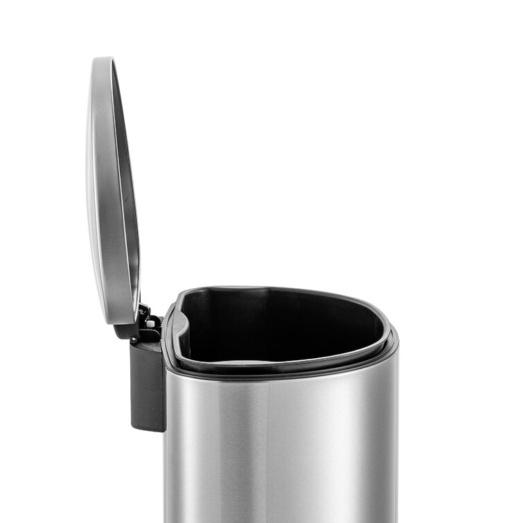 Qualiazero 20 Gallon Trash Can, Stainless Steel Step On Kitchen Trash Can,  Stainless Steel