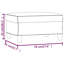 Repose-pieds rectangulaire en polyester noir Vidaxl
