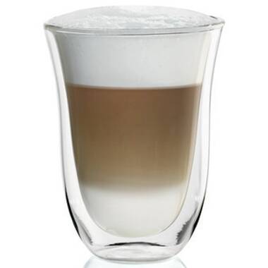 De'Longhi DeLonghi Double Walled Thermo Latte Glasses, Set of  2, 2 Count (Pack of 1), Clear, 330 milliliters: Drinkware Sets: Espresso  Cups