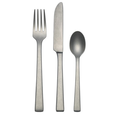 Stonewash York 12-Piece Flatware Set, Service for 4