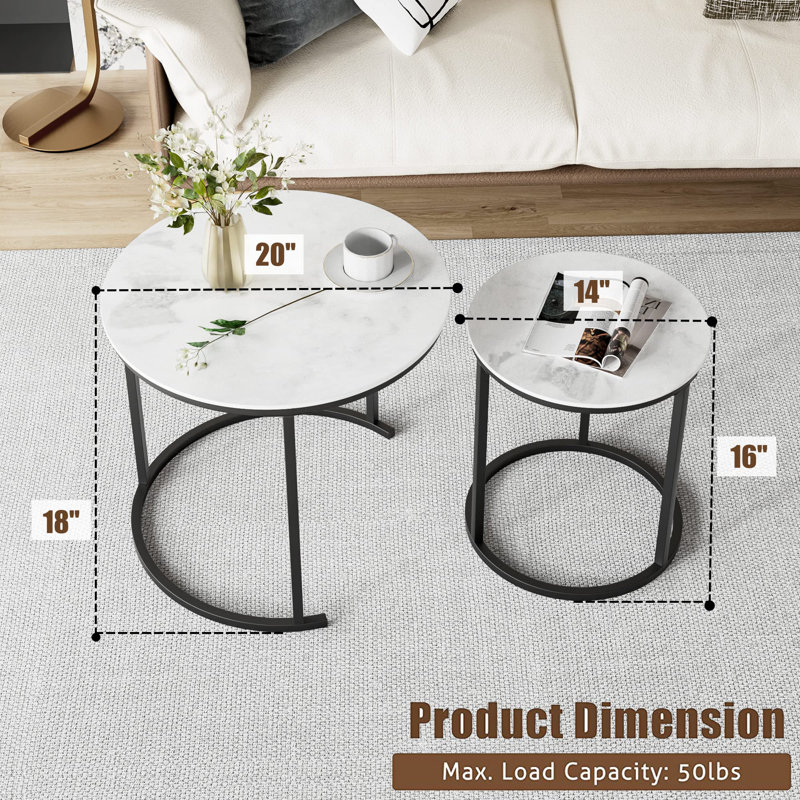 Living Room Table Set, Black
