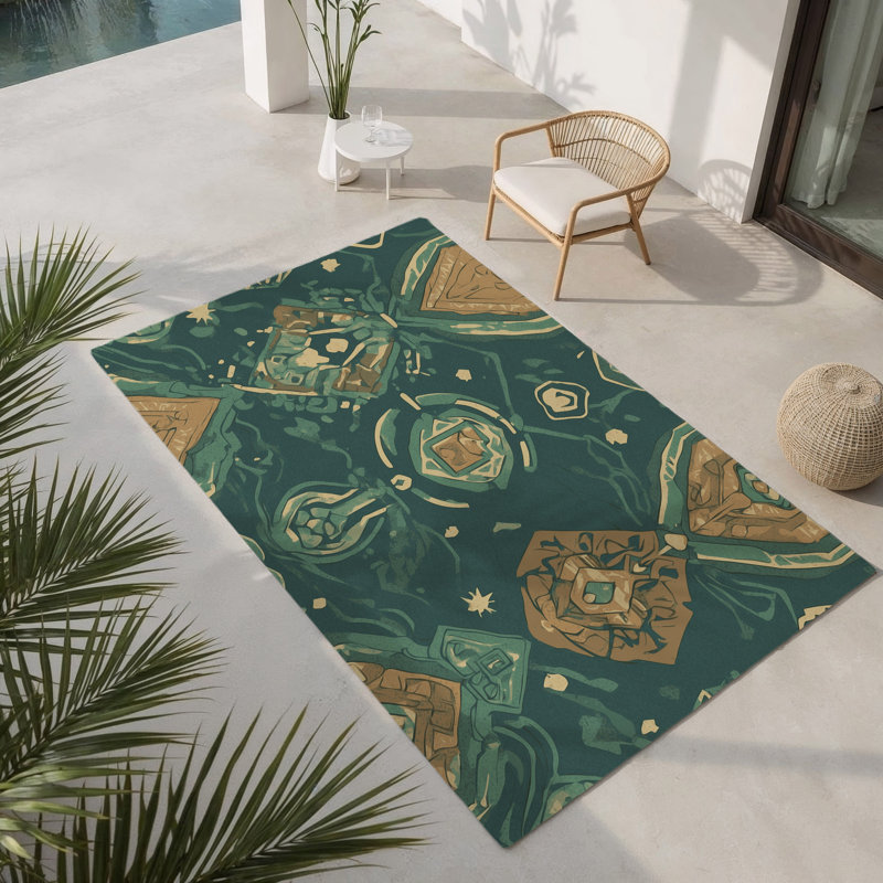 Winds Of Destiny Indoor And Outdoor Area Rug, Rectangle 9' x 12'