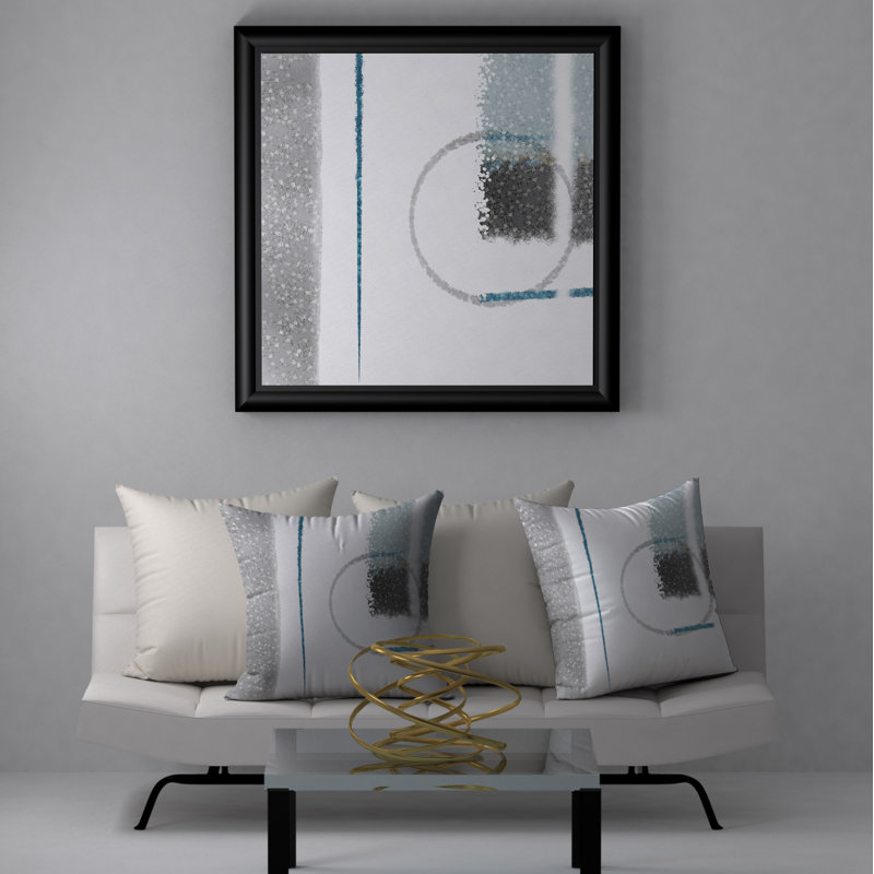 Abstract Reversible Throw Pillow, 18" x 18"