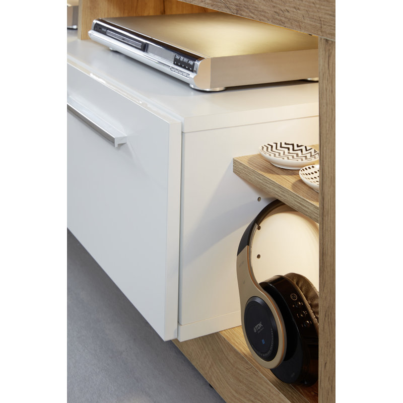 Wisby TV Stand, White/Brown