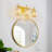 Modern Crystal Bathroom Vanity Light Fixture With Gold Finish, 3-Light Design For Over Mirror Installation, Compatible With E26 Bulbs