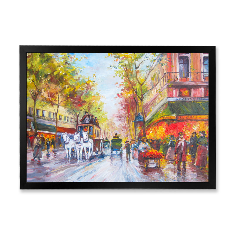 Paris - reproduction de cadre flottant sur toile, Cadre photo noir, H 8 po x l 12 po x P 1 po