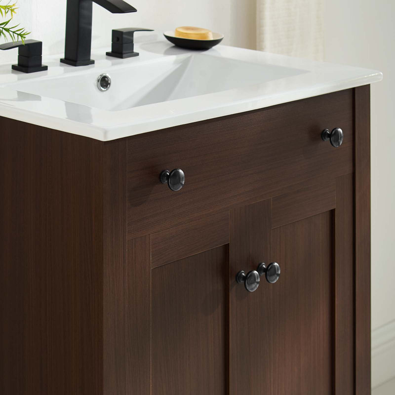 Meuble-lavabo 24 po Nantucket par Modway, Noyer