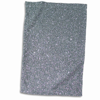 Rose Glamour 3D Glitter Hand Towel - 15x22 Luxurious Sparkle