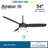 54" 3 - Blade LED Smart Standard Ceiling Fan with Pull Chain and Light Kit Included-60394231