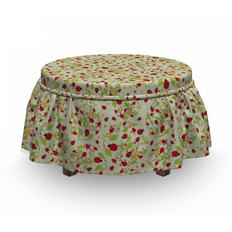 Housse pour repose-pieds nature de feuillage vibrant