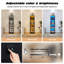 4 Tier Display Cabinet With Glass Doors, Cupboard Bookcase With 3 Color Led Light, Sensor Switch