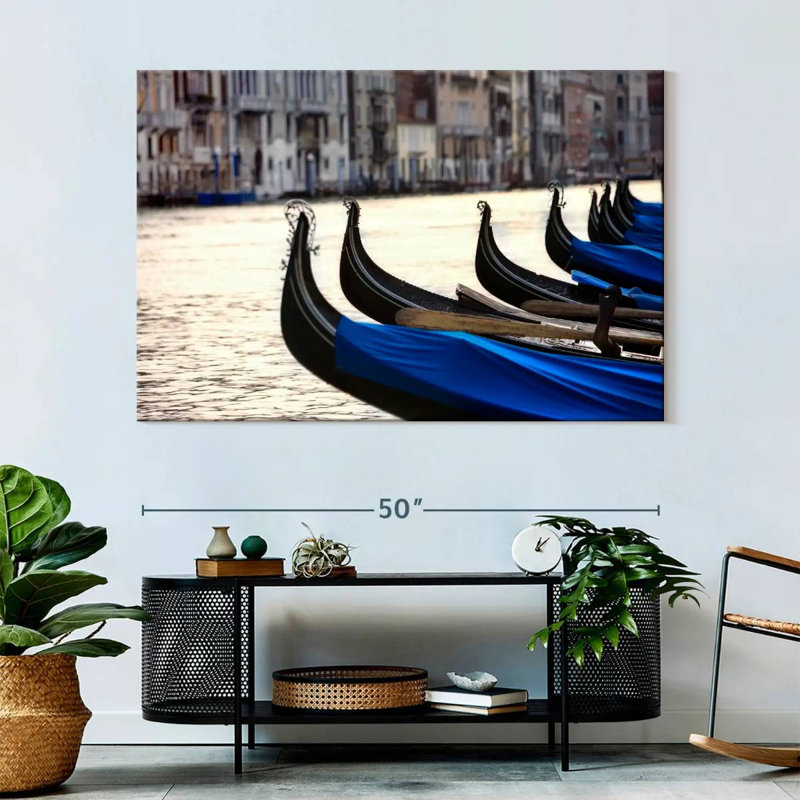 Mehar Gondolas In Venice Italy, 34" H x 51" W