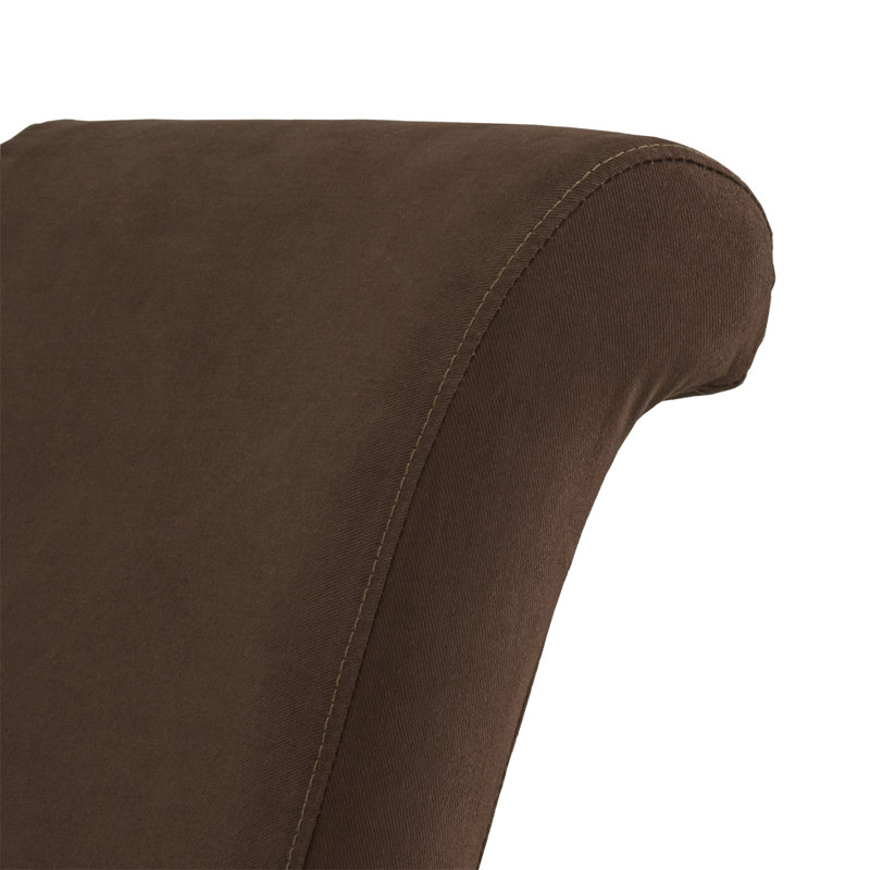 Chaise parsons rembourrée en coton Sela, Brun