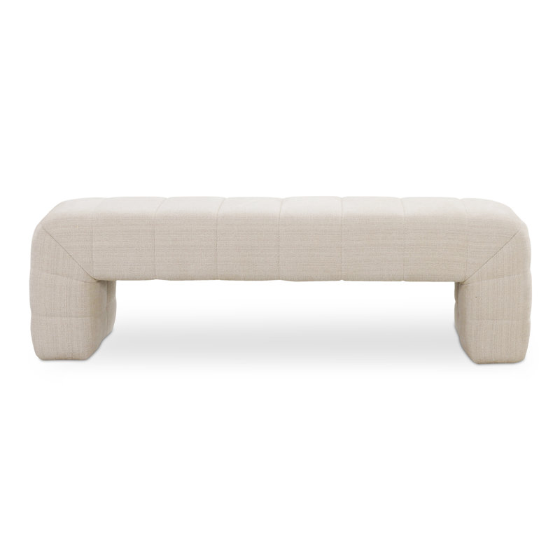Verity Upholstered Bench, Oatmeal Polyester