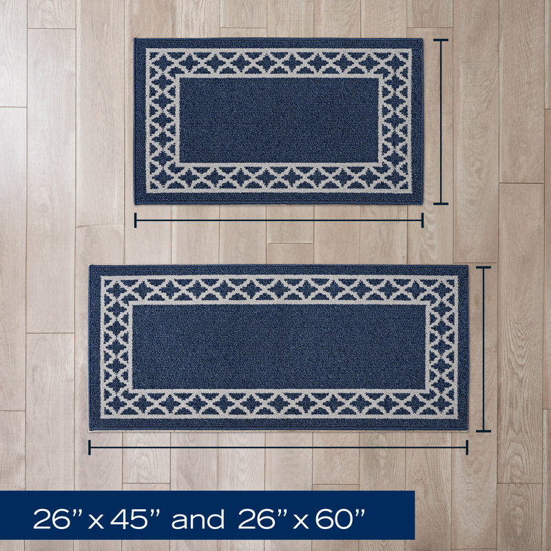 Nautica Collin Border Machine Washable All Loop Tufted Rugs