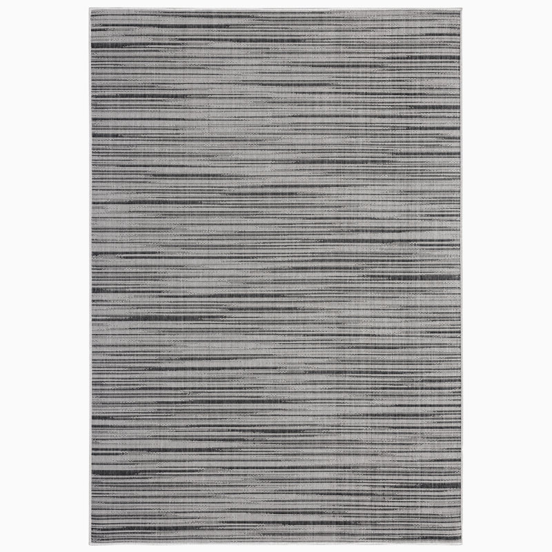 Nicole Miller New York Patio Country Wynona Abstract Indoor/Outdoor Area Rug, Black/Beige, Rectangle 5'2" x 7'2"