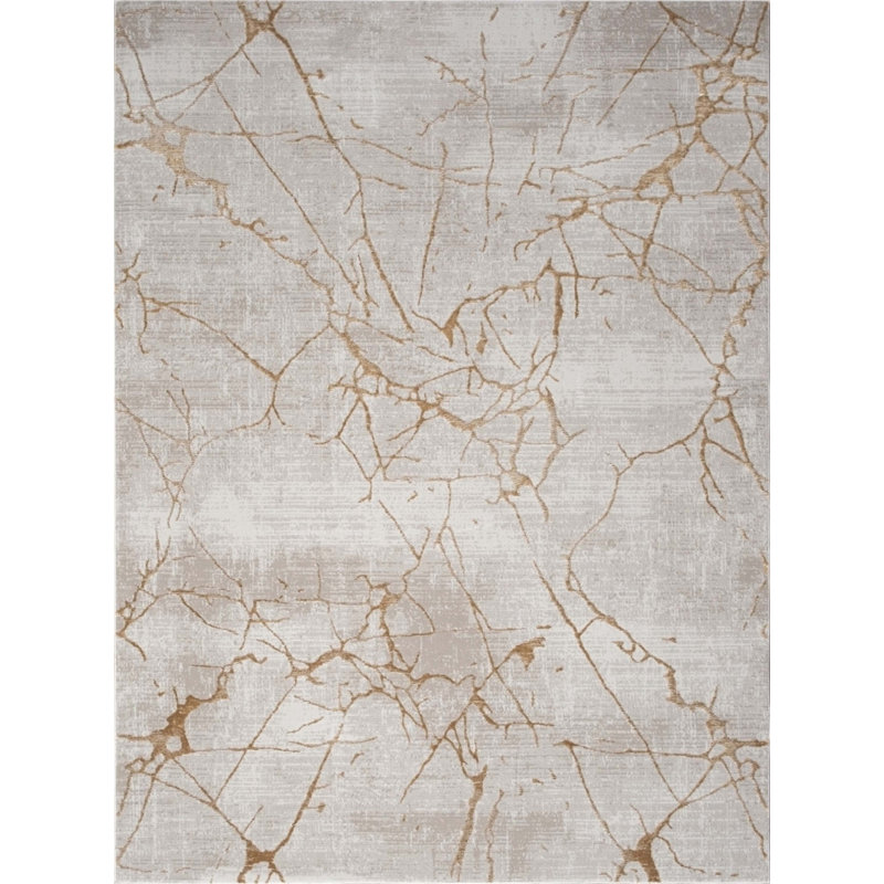 Elegance Gold Area Rug, Rectangle 2' x 3'