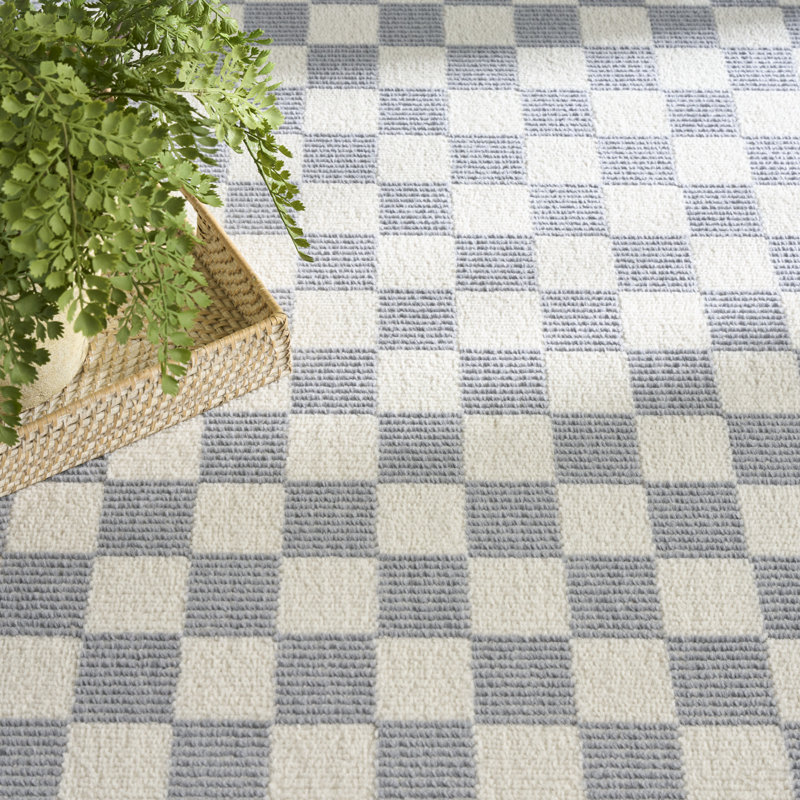 Tapis d'intérieur moderne ivoire Ebern Designs Delfina, Rectangle 9 pi x 12 pi