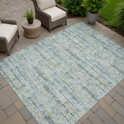 Tapis abstrait intérieur / extérieur lavable à la machine Chantille ACN2641