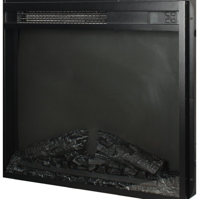 Foyer électrique de 23 pouces, effet de flamme réaliste avec bûche, télécommande, minuterie, protection contre la surchauffe, chaleur de 1400 W, 5000 / H, 11 réglages de température, 4 réglages de luminosité pour les meubles de 2000 à 2020