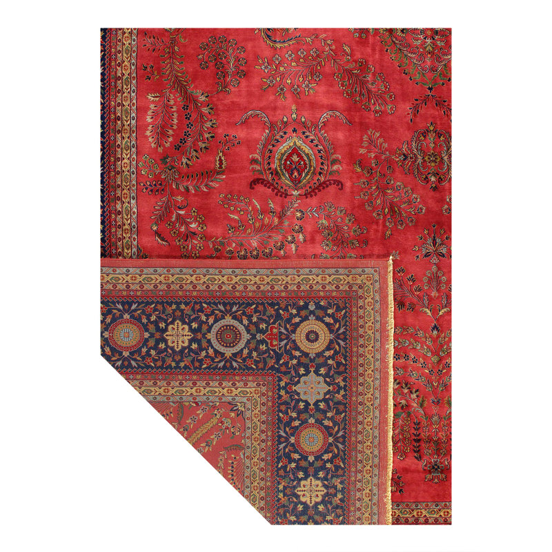 One-of-a-Kind 14'11" x 21'3" New Age Area Rug in Rust/Gold/Malibu/Navy Blue