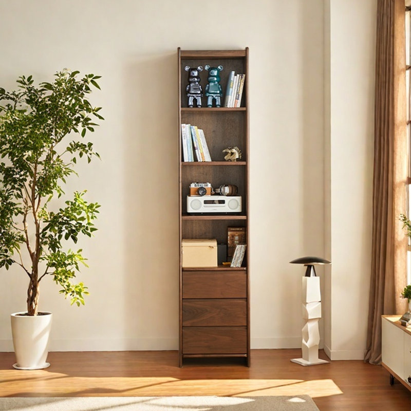 Pure solid wood small bookcase