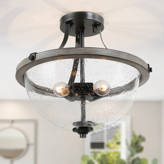 Breakwater Bay Vauxhall Glass Flush Mount & Reviews | Wayfair