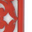 Plaque murale carrée en bois à motif floral, rouge