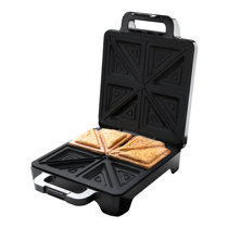 Quest 750W 2 Slice White Panini Toastie Maker Non Stick Sandwich Press  Toaster