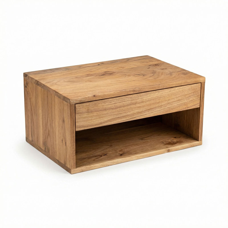 50 cm W Solid Wood Bedside Table