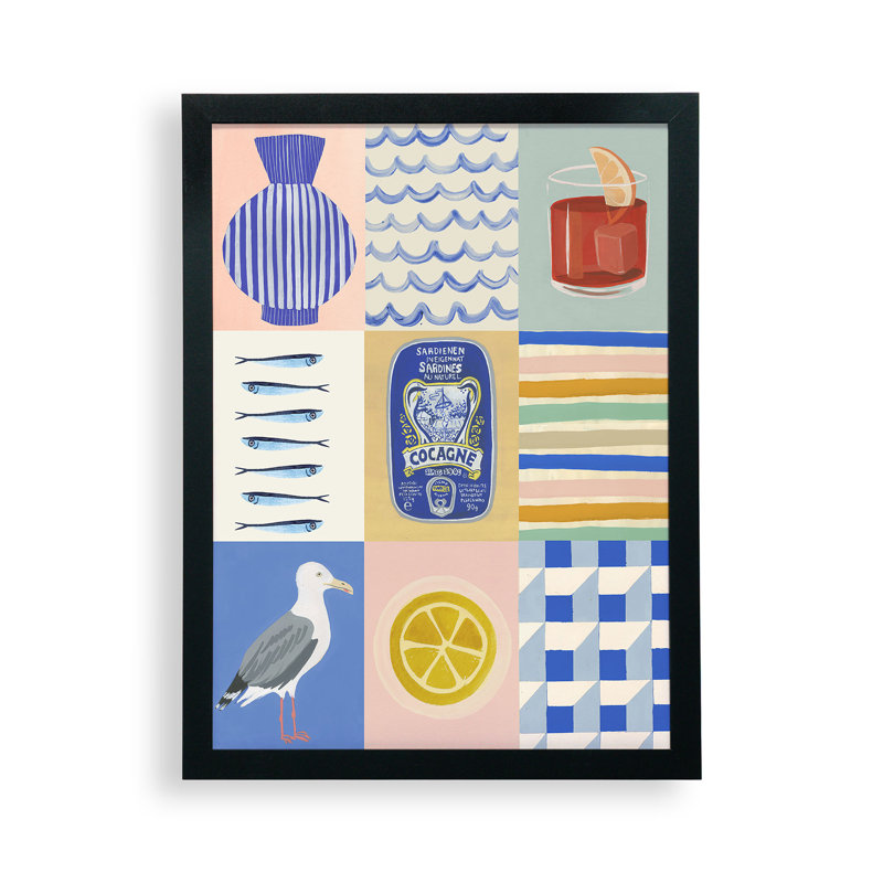 Megan Galante Seaside, affiche encadrée, H 16 po x l 12 po