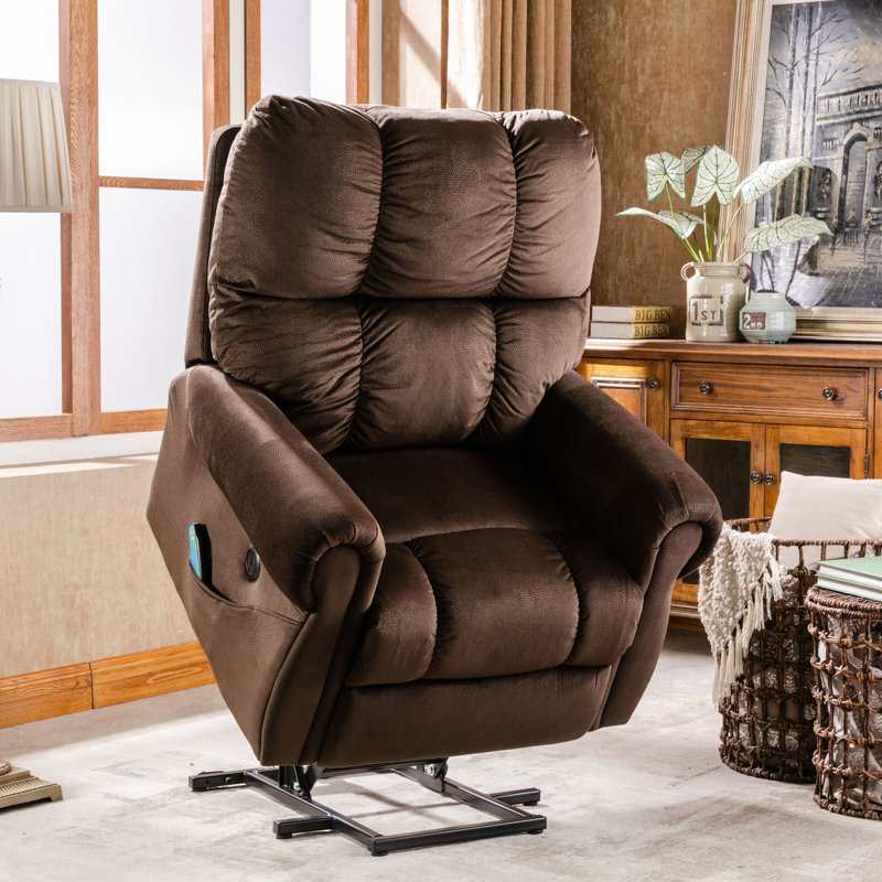 Fauteuil inclinable électrique avec thermothérapie et massage, adapté aux personnes âgées
