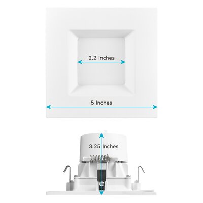 4"" Selectable CCT New Construction LED Retrofit Recessed Can Light -  Luxrite, LR23785-6PK