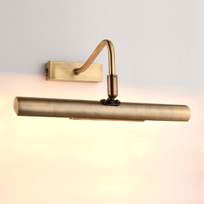 2 - Light Wall Mounted Picture Light, Antique Brass Effect Plated