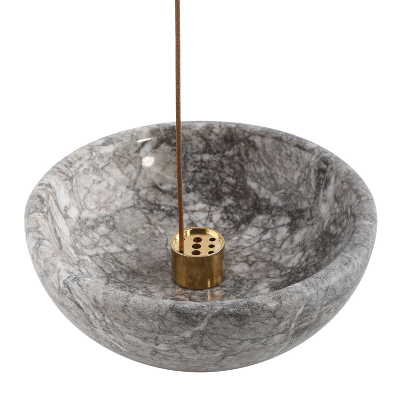 Brûleur d'encens en marbre, Gris