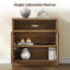 Boho - Buffet en rotin avec rangement ouvert et tablette réglable