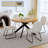 46.4" Round Table Set Of 4 , Modern Kitchen Table Set, Mdf Dining Table With Dining Chairs-169427396