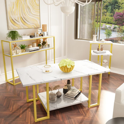 Gunel 3 Piece Coffee Table Set