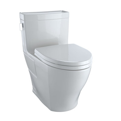 Toilette allongée une pièce à jupe de 1,28 GPF avec CEFIONTECT TOTO Legato WASHLET + blanc colonial