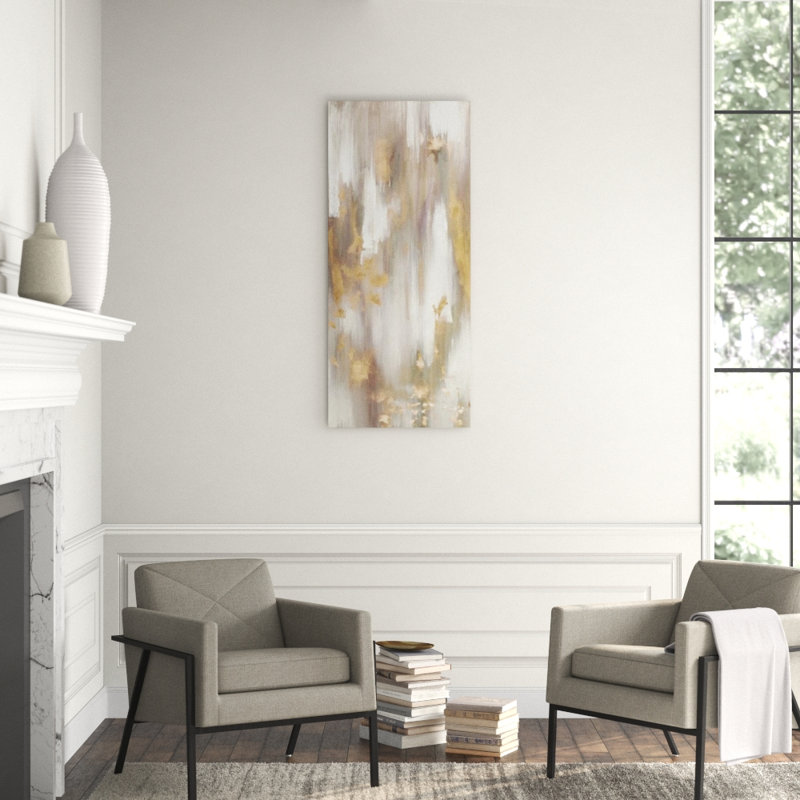 Golden Bull I Painting by Derek Shaw, Outdoor, 55" H x 24" W x 1.5" D