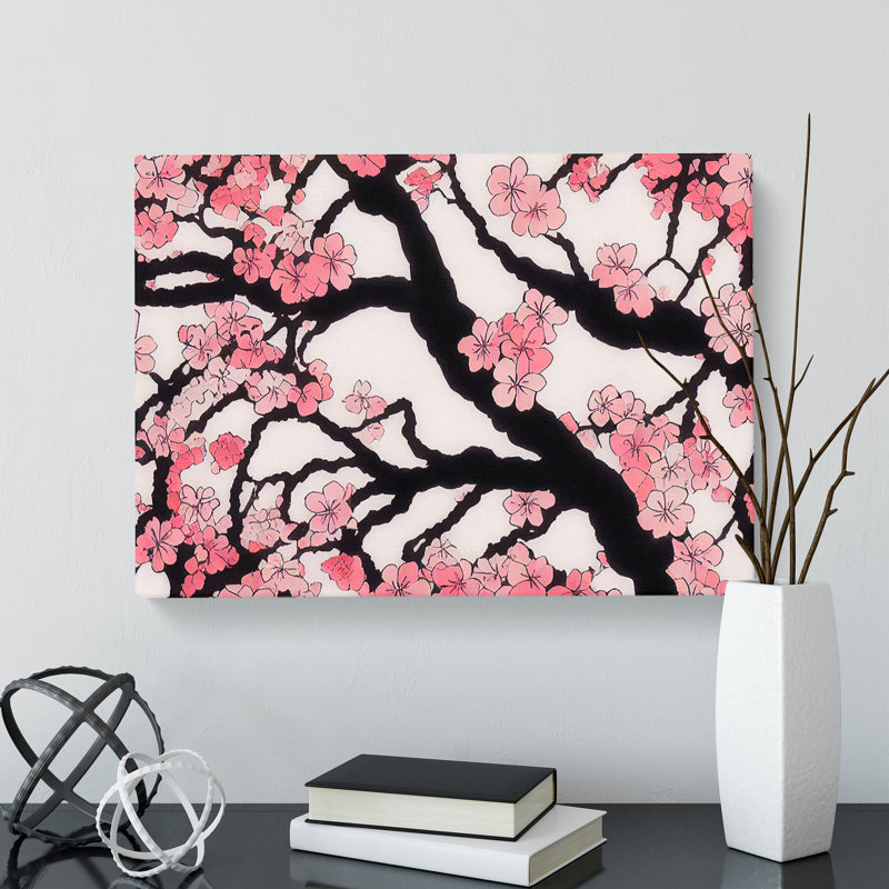 Sensational Cherry Blossom Tree Flowers - Wrapped Canvas, 35cm H x 50cm W x 3cm D