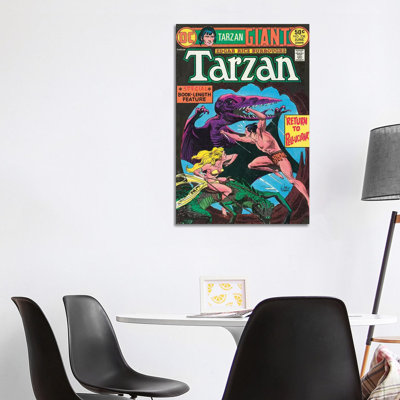 DC Tarzan No 238 by Joe Kubert - Wrapped Canvas Print