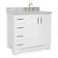 ARIEL TAYLOR 37 IN LEFT OFFSET RECTANGLE SINK VANITY-414248930-414248929-448757056