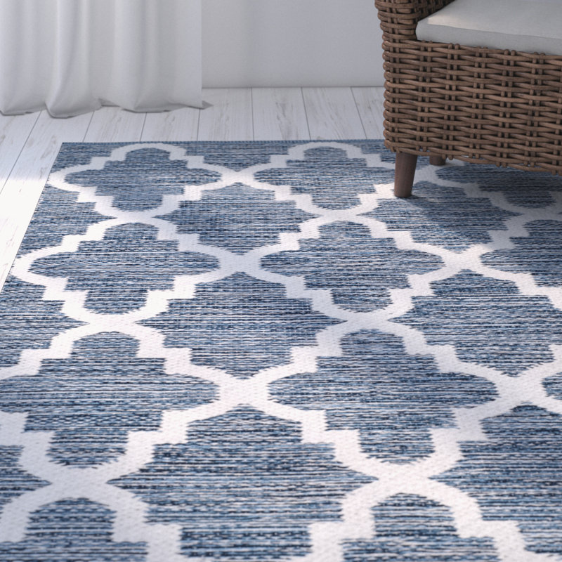 Tapis géométrique tissé à la main Eliana, Rectangle 8 pi x 10 pi