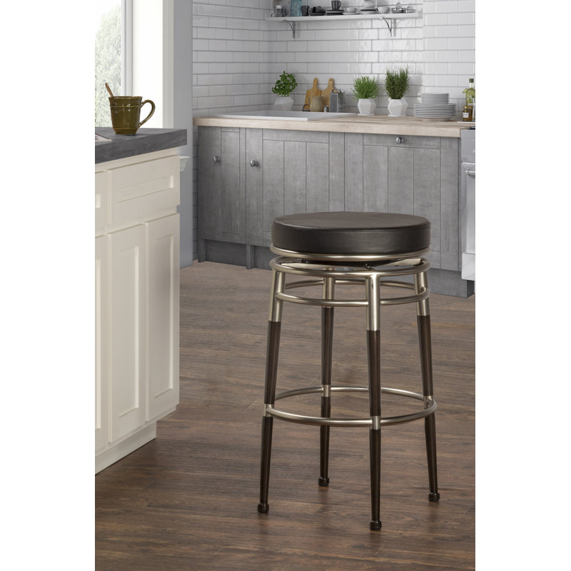 Gusba Swivel Upholstered Counter Stool, Counter Stool (26" Seat Height)