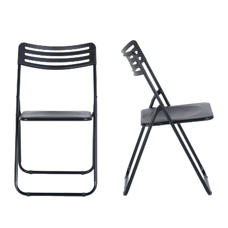 Plastic Stackable Folding Chair Folding Chair Set, Black